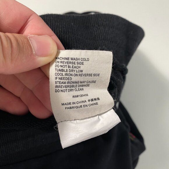 EVISU Heritage Silver Diacock Terrycloth Sweatpants Black mens size 32x24.5 - Picture 7 of 11